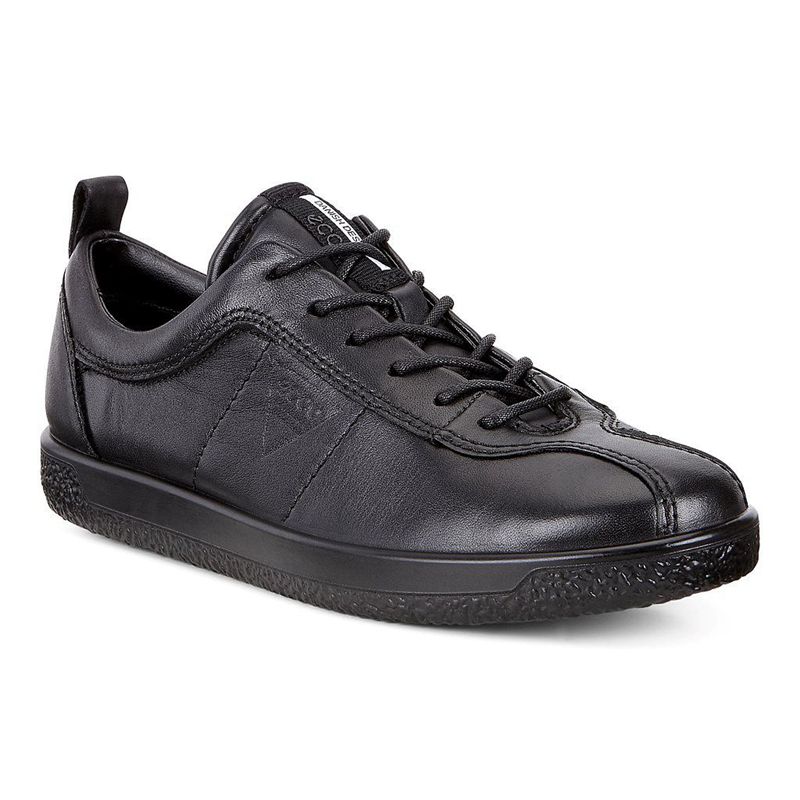 Women Flats Ecco Soft 1 W - Sneakers Black - India JGNYCI374
